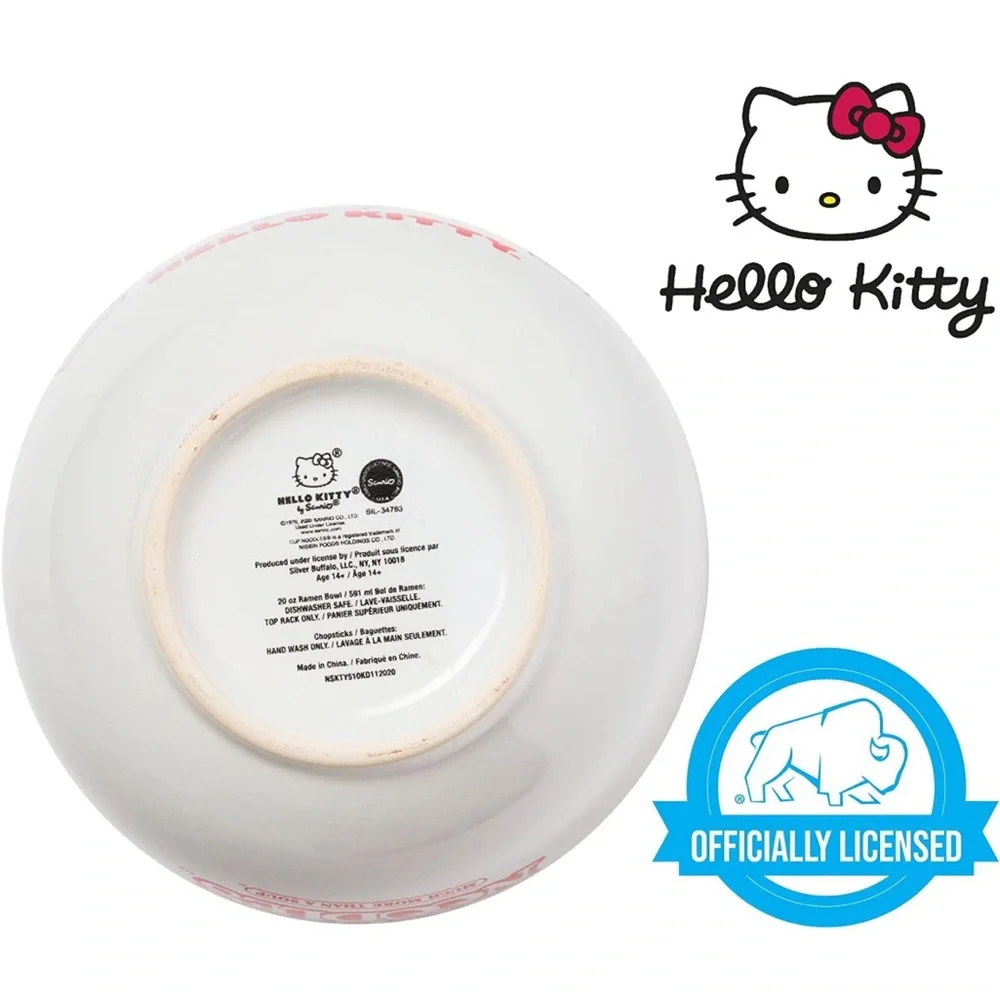 ✨NWT✨ Hello Kitty x Cup Noodles 20 Ounce Ramen Bowl with Chopsticks - Picture 12 of 12